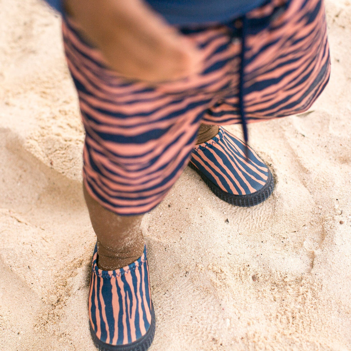 Vibrant Stripes | Blue Orange Water Shoes - Size 19-33