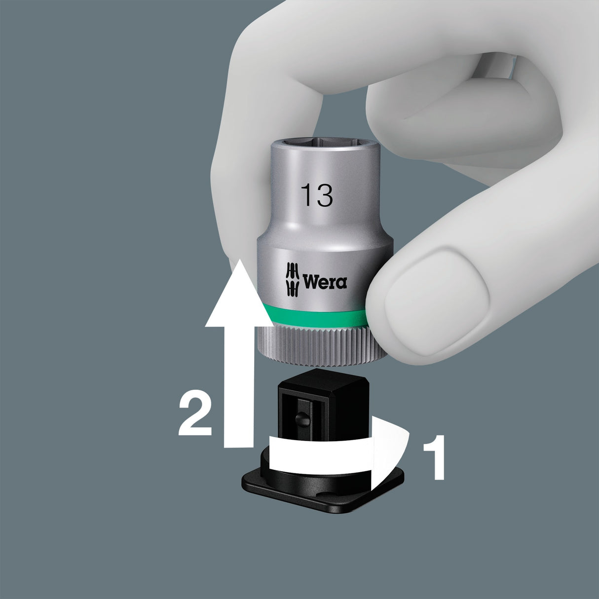 WERA 8100 SB 11 Zyklop Metal Ratest Set, 3 8