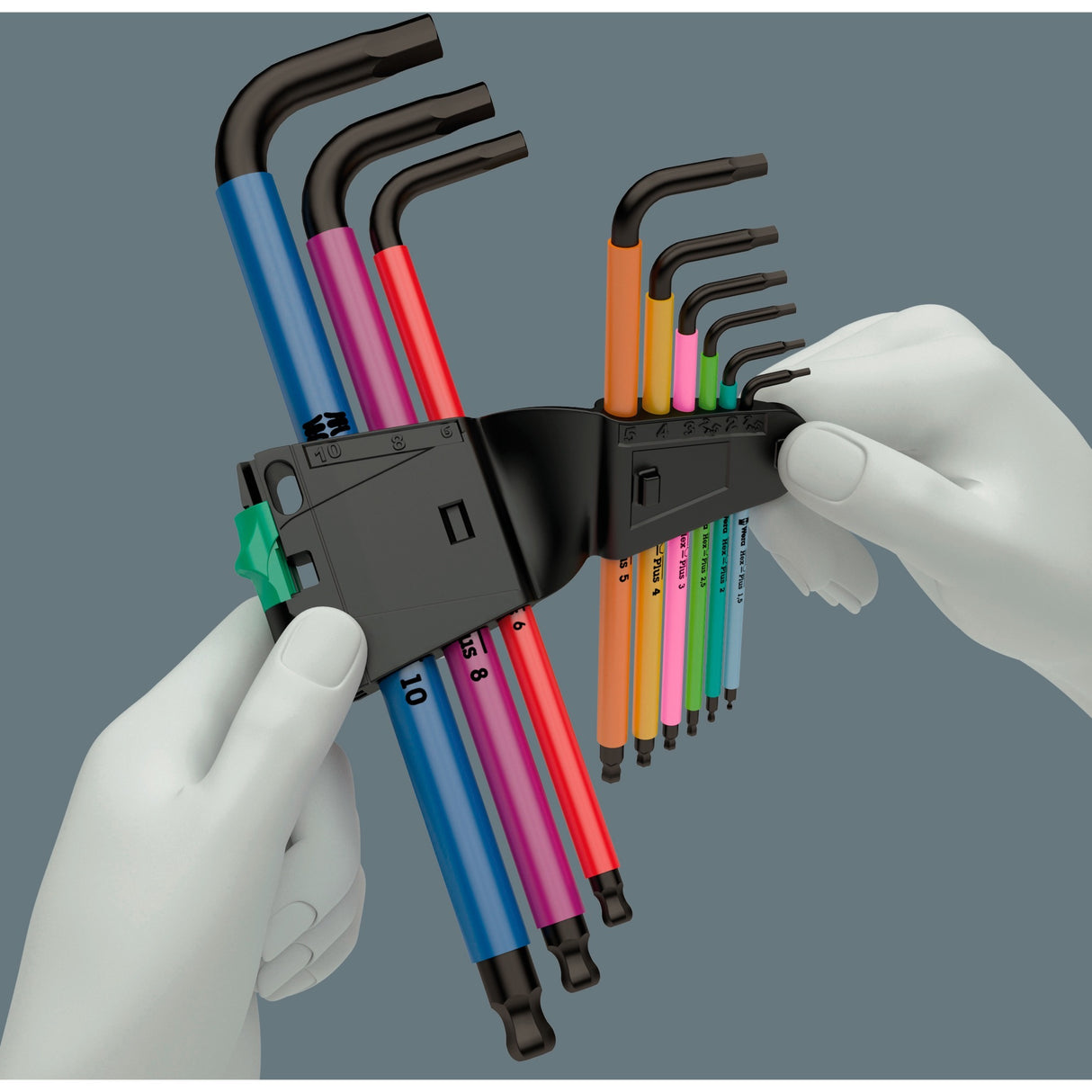 WAA 950 9 HEX-PLUS Multicolour 1 Stift keys set, Metr