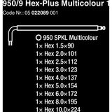 WAA 950 9 HEX-PLUS Multicolour 1 Stift keys set, Metr