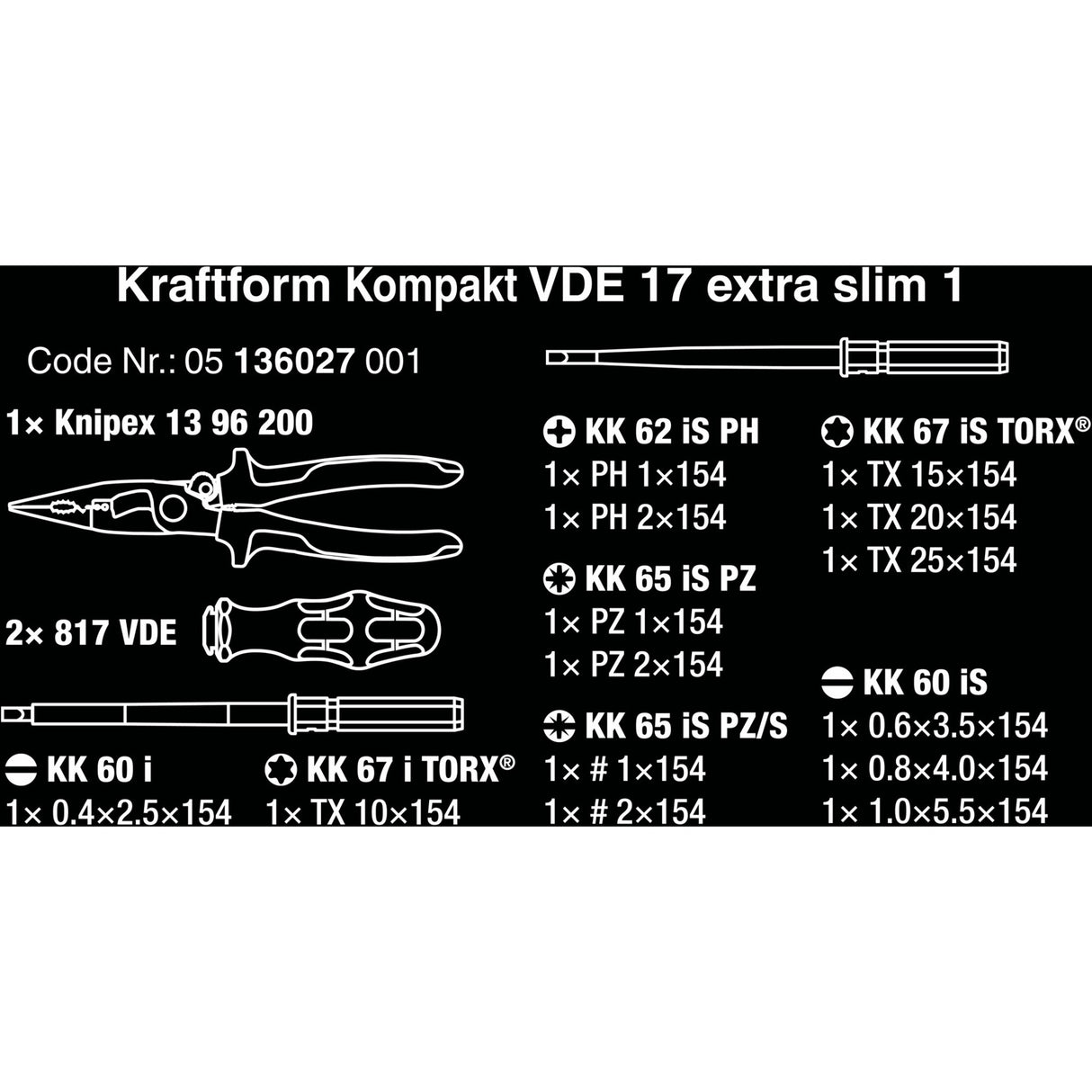 Waa kraftform kompakt vde 17 extra smart 1, 16 pezzi
