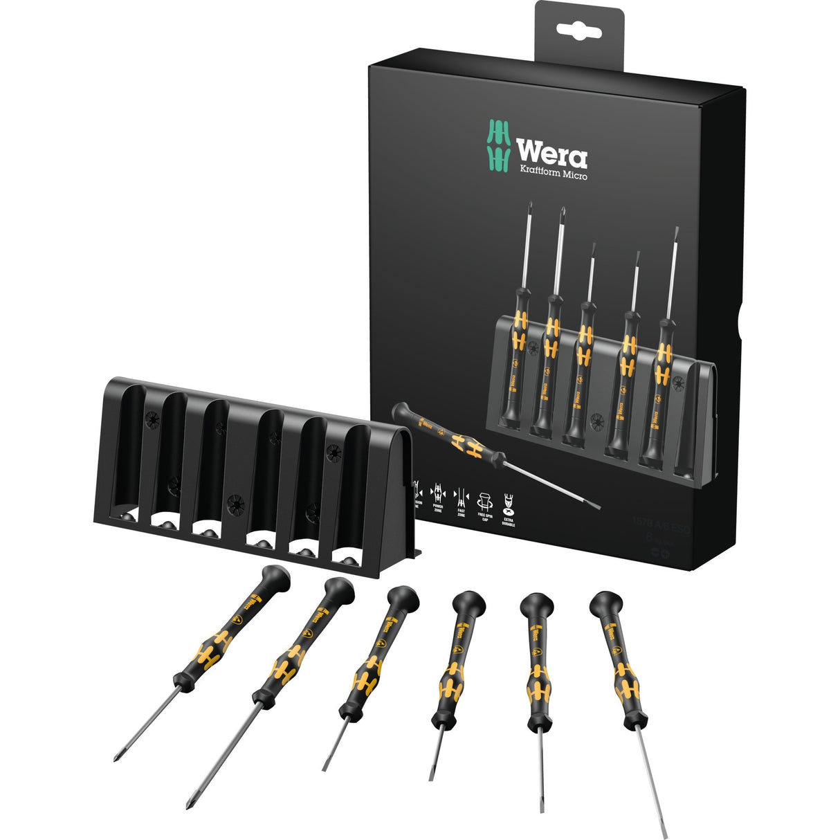 WERA Micro ESD izvijač z stojalom