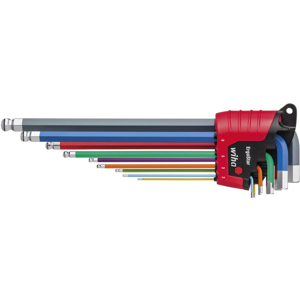 Chiavi Wiha Stift impostate nel supporto Ergostar, 10 parti