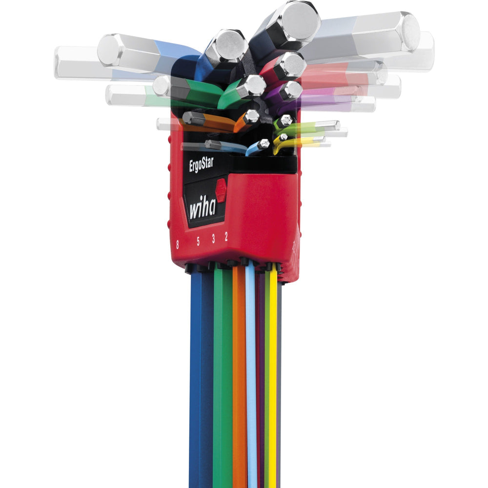 Chiavi Wiha Stift impostate nel supporto Ergostar, 10 parti