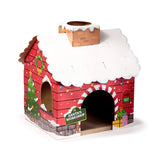 Christmas cave Christmas 100% cardboard cat playhouse