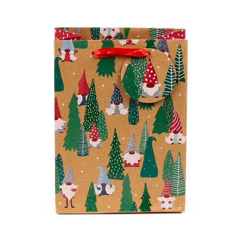 Gnomo navideño jolly gonks - bolsa de regalo mediana