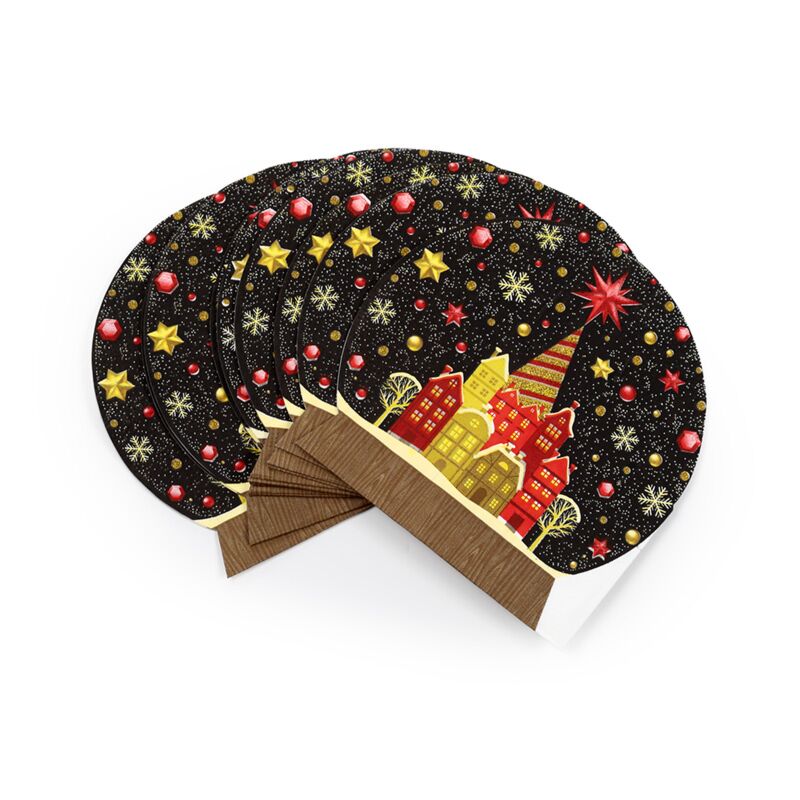 Jule snekugle pakke med 12 3-lags papir festservietter