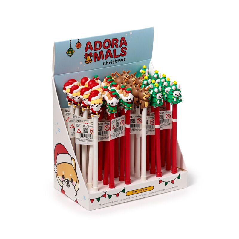 Christmas Adoramals fineliner pen - sort