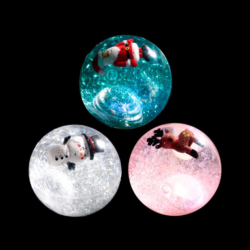 Jingle christmas high bouncing led flashing bouncing ball