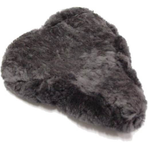 Sadel täcker fårskinn grå 28 cm