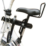 Saddle child seat on tube ladies bike