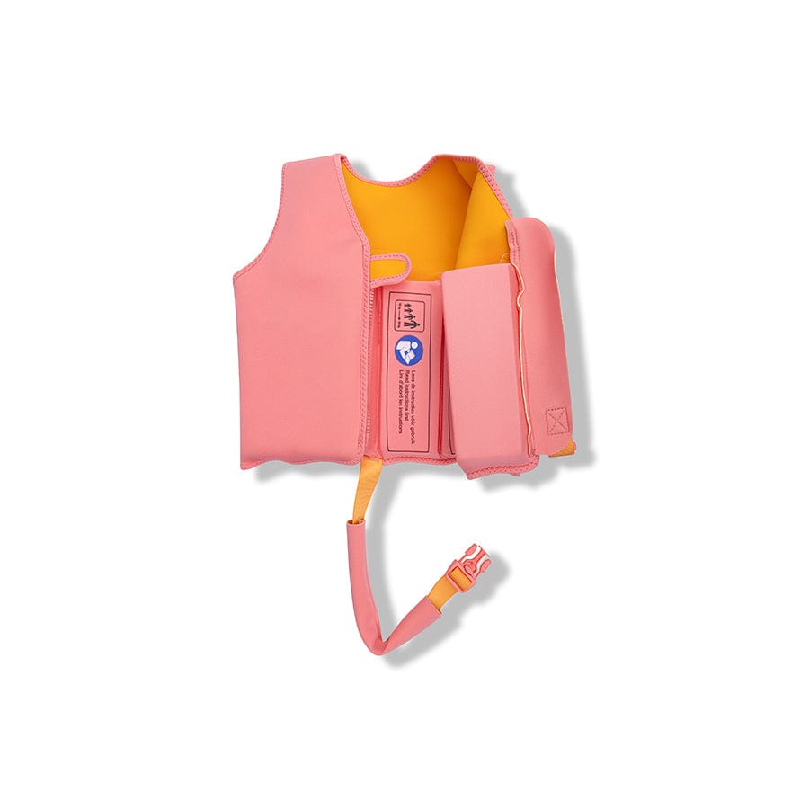 Lebendiges Aufeinandertreffen | Oranje Pink Schwimmweste 3-6 Jahre alt