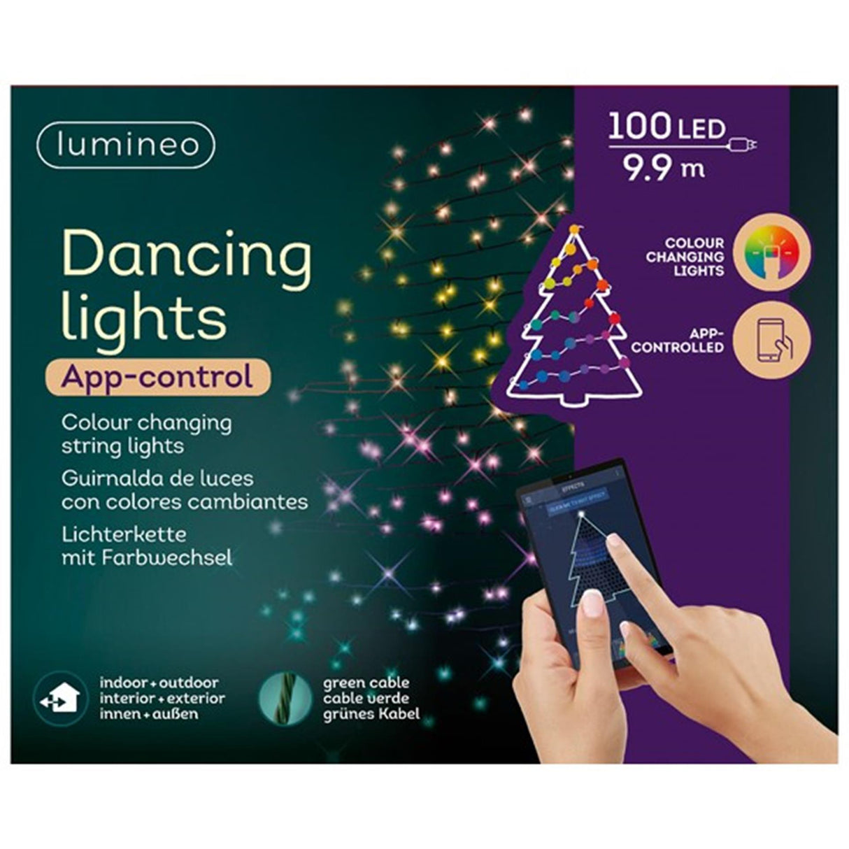 Lumineo jouluvalot app ohjaus 100 LED
