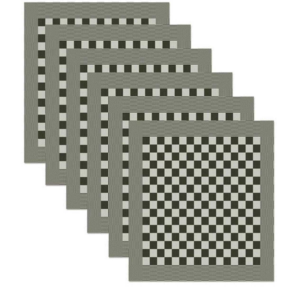 Ddddd viskestykke BBQ sort 65x65cm 6 stk