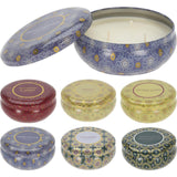 Home styling geurkaars in blik 13,5x10,9cm