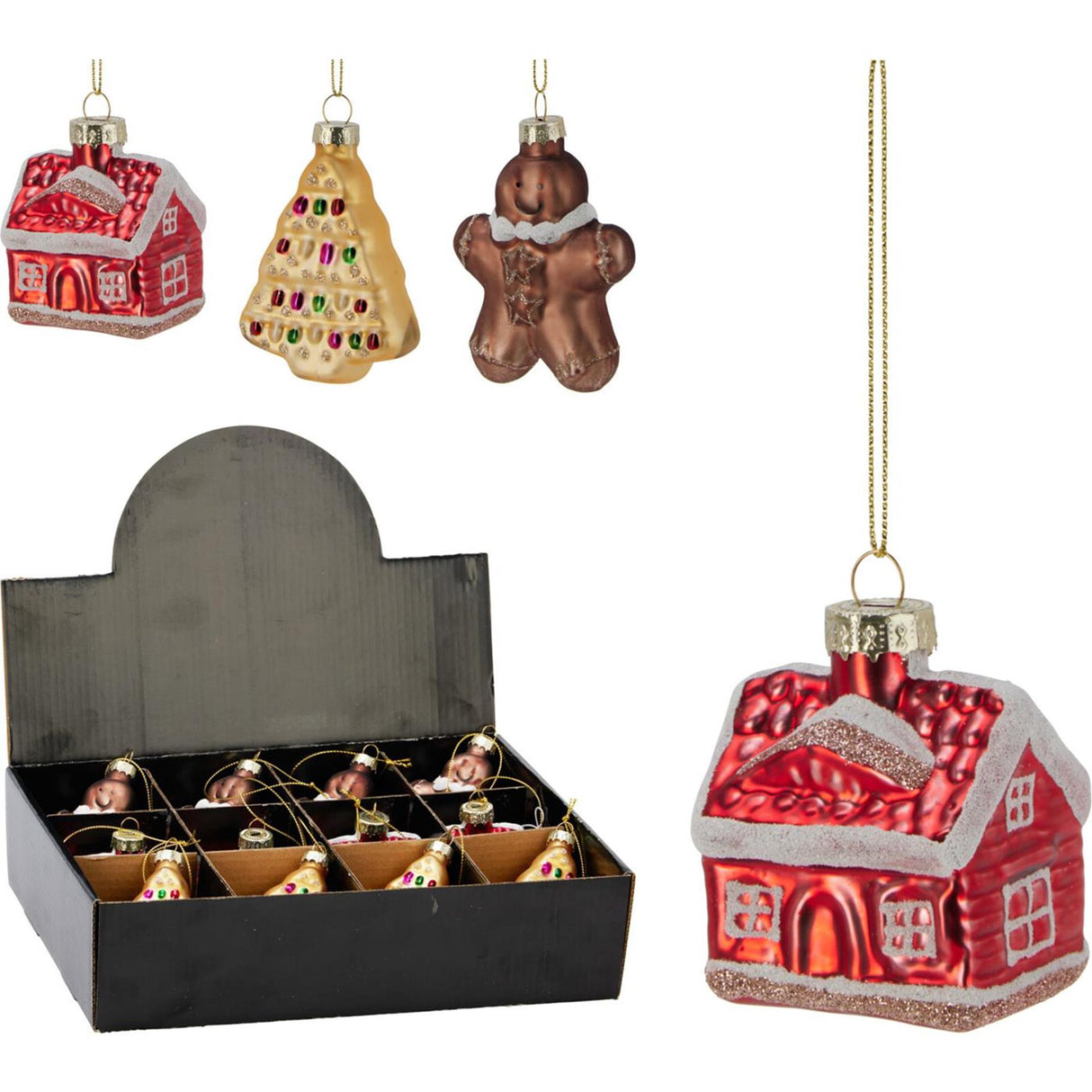 Hanger kerstfiguur 6cm display a 12st