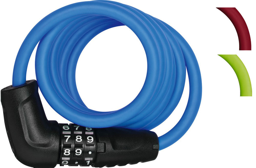 Número de abus bloqueo de cable espiral 150 cm rojo
