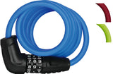Número de abus bloqueo de cable espiral 150 cm rojo