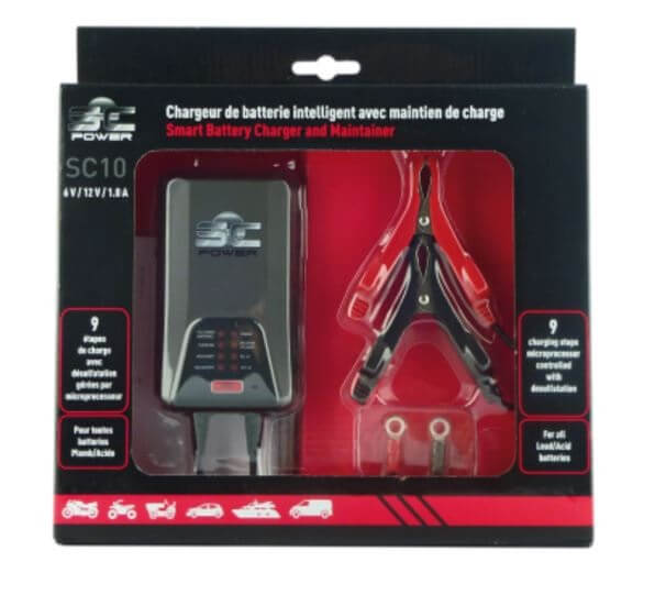 Smart battery charger SC10 6 12 Volt - 5 - 20 AH for