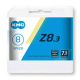 BZ08NG114 KMC верига за велосипеди 6 7 8-степенна сребърна сива
