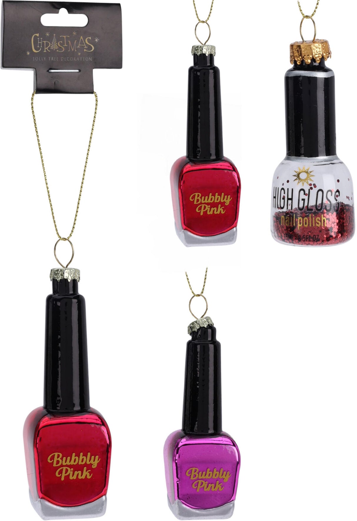 Hemstyling julhängsglas nagellack