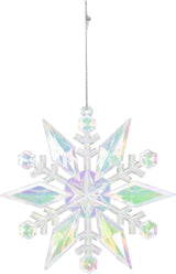 Home styling kersthanger sneeuwvlok 11cm iriserend