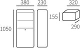 Allux pakketzuil 600 antraciet - 40060065