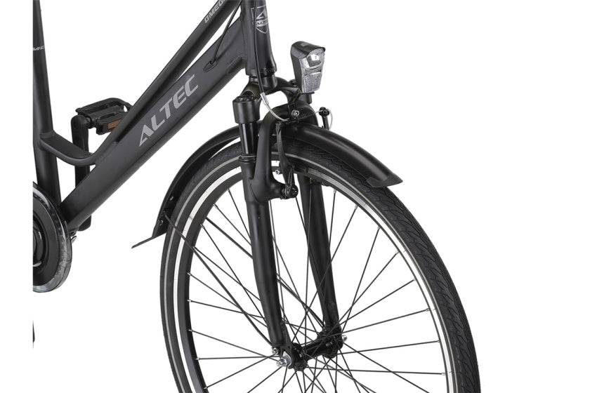 Axta Omega 28 Zoll 50 cm Dammen 7V Rollerpere matte schwaarz