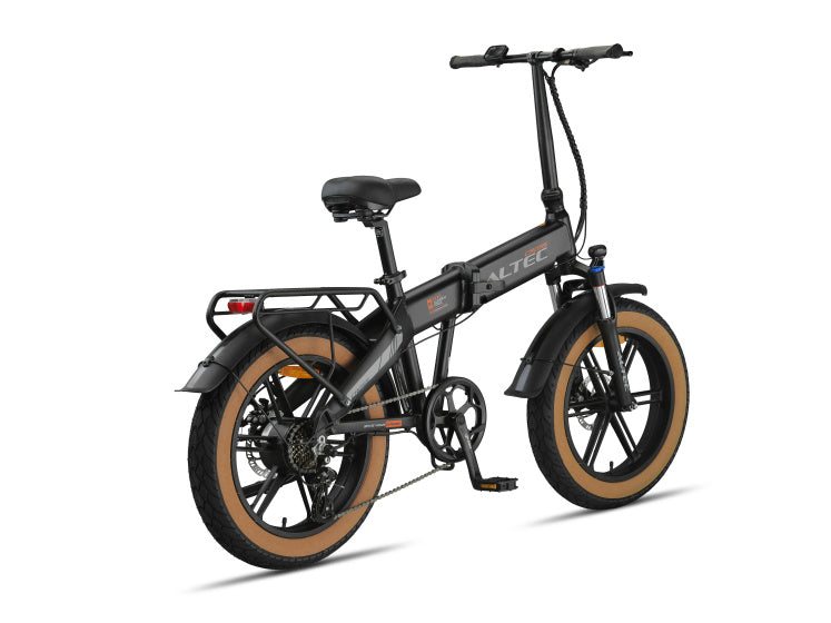 Altec cross fatbike folding bike 20 inch 39 cm unisex 7v disc brake matte black