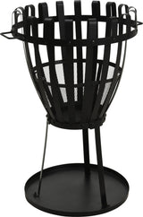 Ambiance 2-in1 Fire Basket s grilem BBQ 660 ° C Ø 54 cm černá