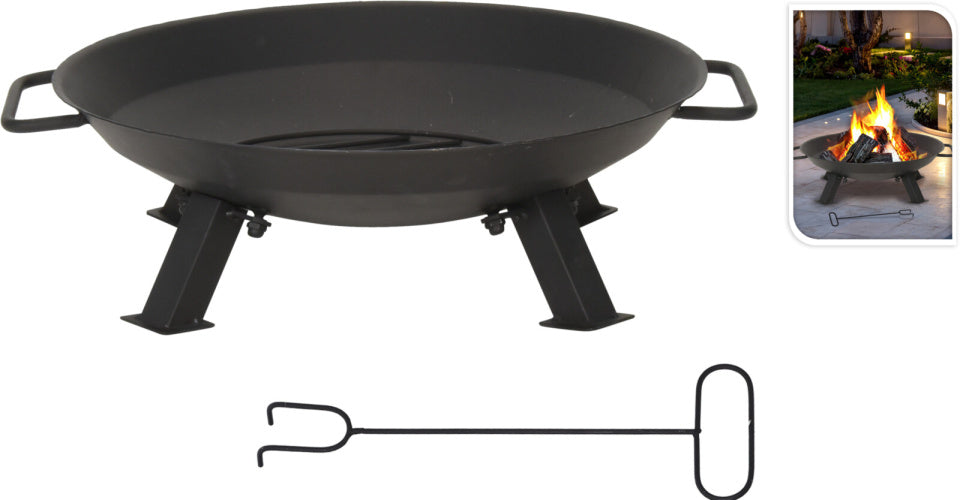 Ambiance Fire Bowl on 4 Legs Metal Ø46 x h17 cm