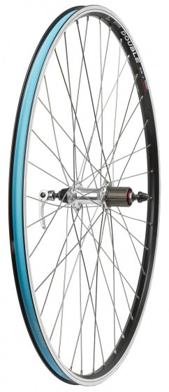 Rueda trasera de alto punto 700c 28 pulgadas Velgrem Aluminum plateado Negro