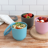 Amuse life lunch bowl met deksel blauw 500ml