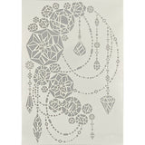 Angela poole • craft stencil crystal gems a4