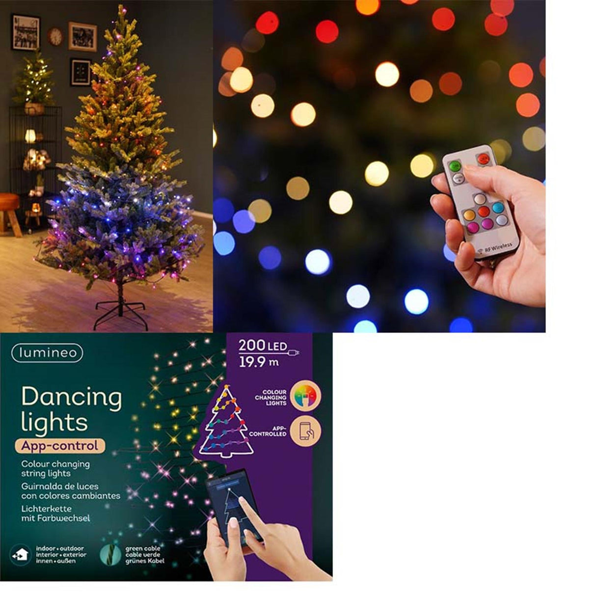 Lumineo julelys app kontroll 200 LED