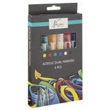 Nassau dual acrylmarkers 6 stuks