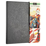 Painting by number luxury black canvas lion 30x30