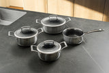 Arbaer 7-piece pan set Induction with honeycomb anti-stick coating