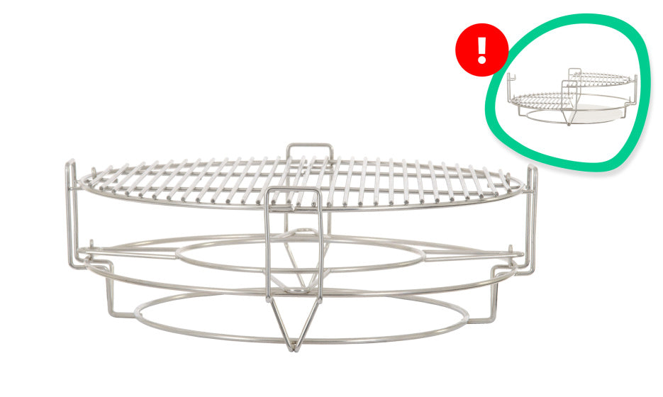 Arbare flexibel Kachsystem fir Kamado grouss