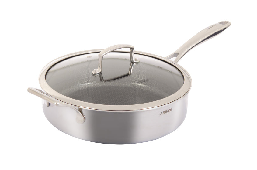 Friogán ionduchtaithe Arbaer ø 28 cm le sciath neamh-mhaide meala le clúdach