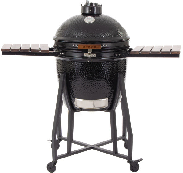 Arbaer kamado grand Ø 21 pouces avec cadre en céramique noir
