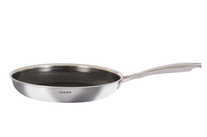 Arbaer frying pan induction Ø 28 cm with honeycomb anti-stick coating with lid