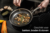 Arbaer frying pan induction Ø 28 cm with honeycomb anti-stick coating with lid