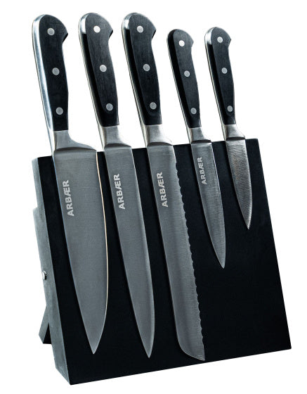 Arbaer-Messer-Set mit magnetischem Block 6-teiliger Griffe in Geschenkbox