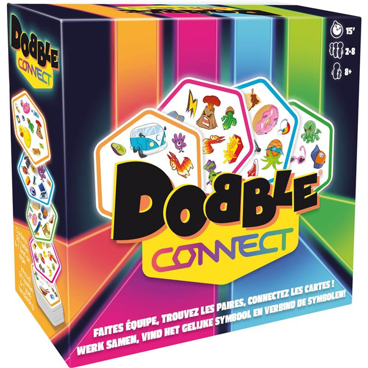 Cluiche cártaí dobble connect stiúideo cluiche boird zygomatic