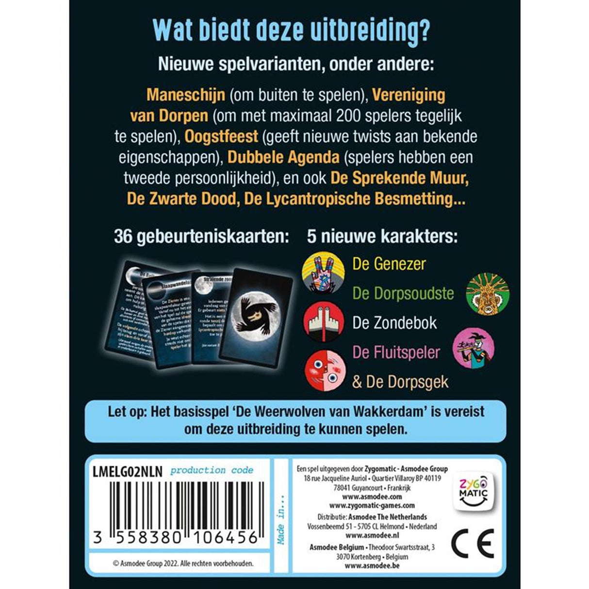 Asmodee The Werewolves of Miller's Hollow Full Moon Card Game Expansion