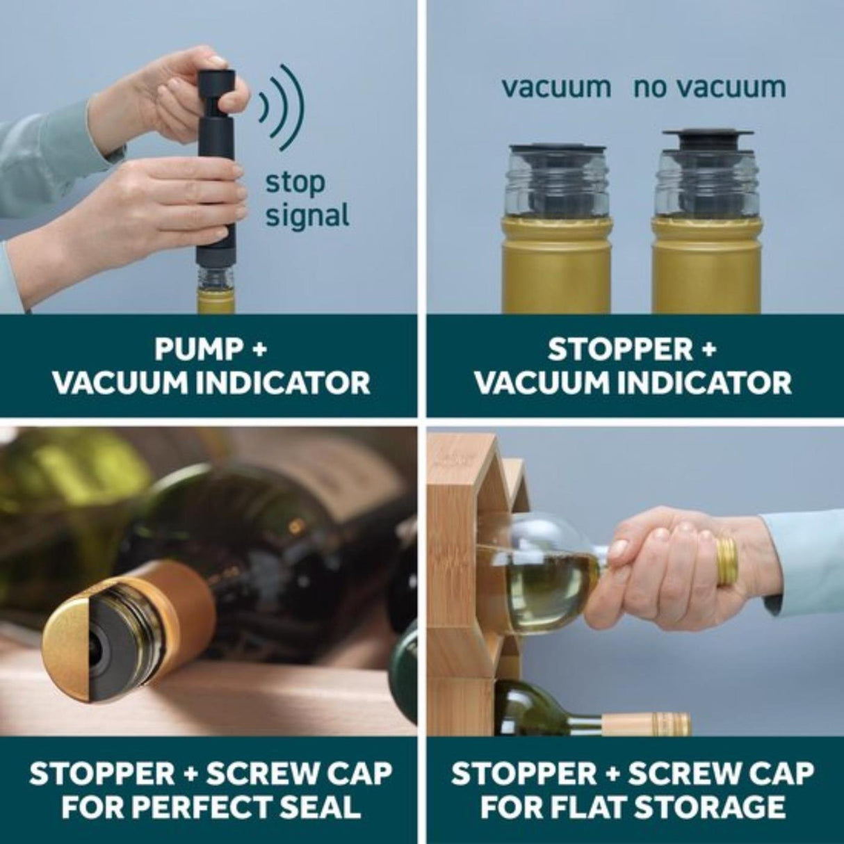 Airtender wijn vacuümpompset