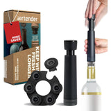 Airdender Vas à vide pour le vin - Pompe à vide de boîte cadeau + 6 nanostoppers