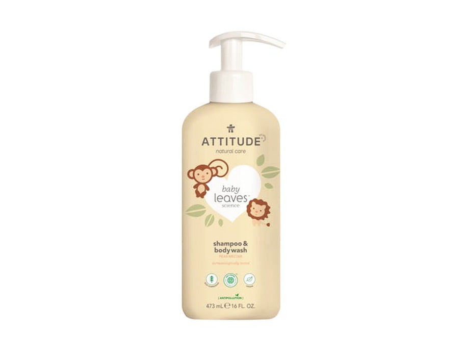 Actitud 2-en-1 champú bodywash baby pera nectar-473ml
