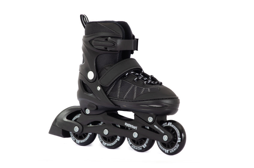 Aventuri Adjustable Inline Skates Semi-Softboat Black Size 38-41 (L)